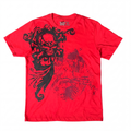 CAMISETA REGULAR “RED RAGE” RELEITURA ARCHAIC ALGODÃO PENTEADO (mais ou menos cópia)