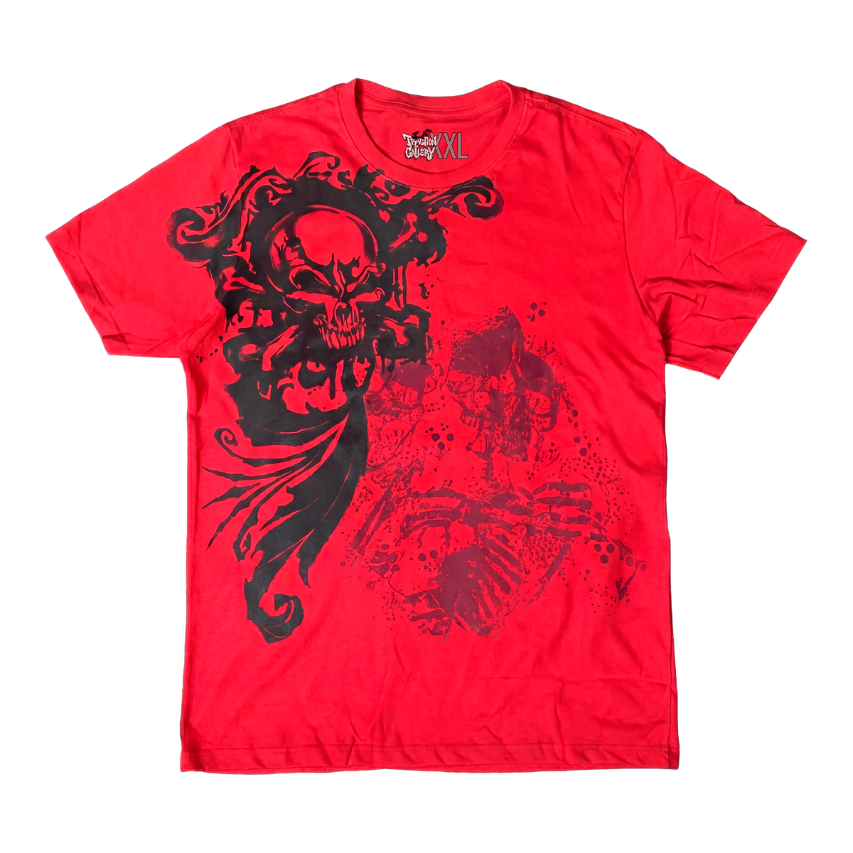 CAMISETA REGULAR “RED RAGE” RELEITURA ARCHAIC ALGODÃO PENTEADO (mais ou menos cópia)